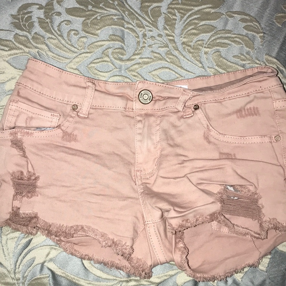 Rose Pink Jean Shorts